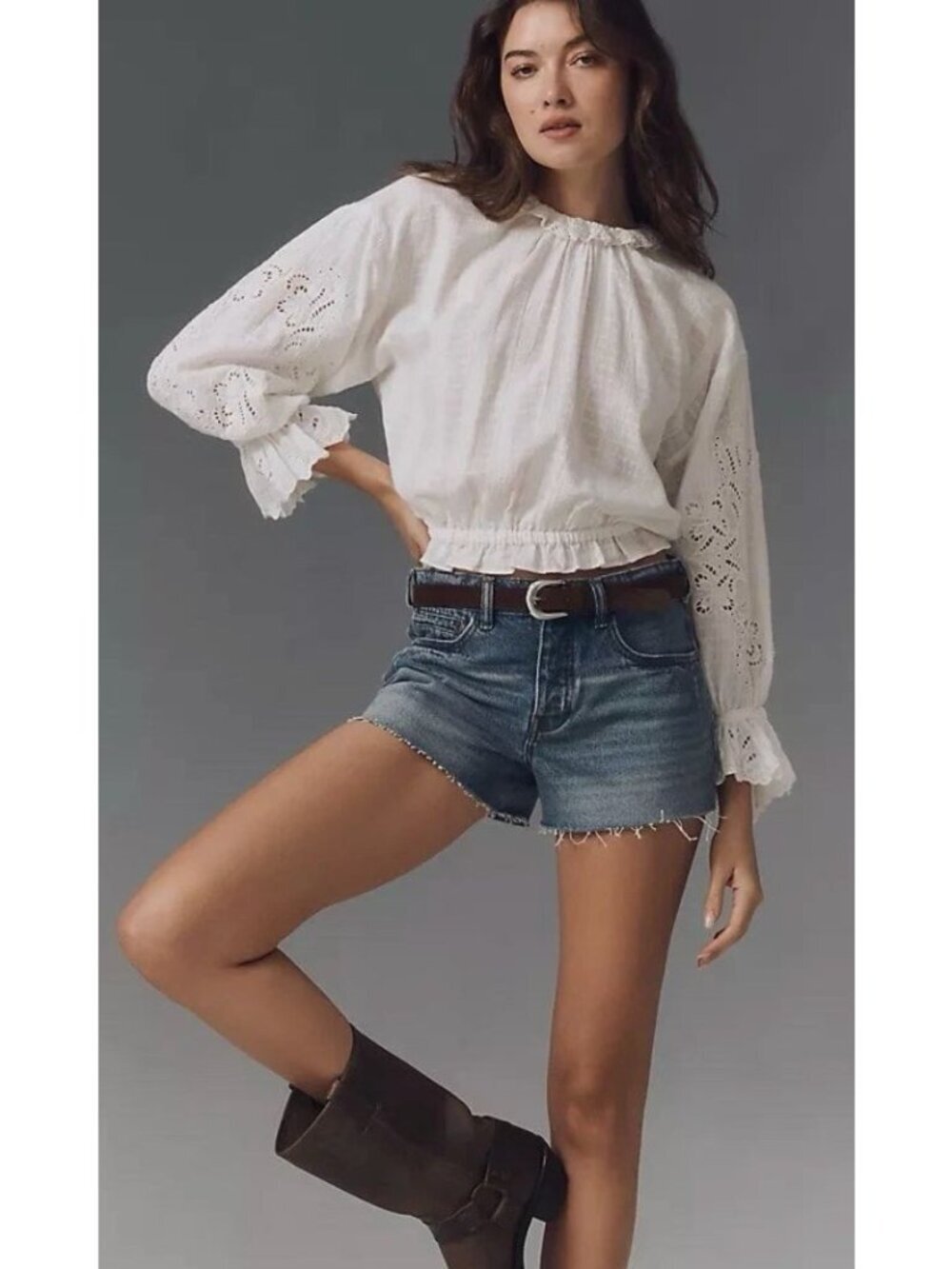 Pilcro Anthropologie Devon Cotton Denim Jean Shorts-sz 31